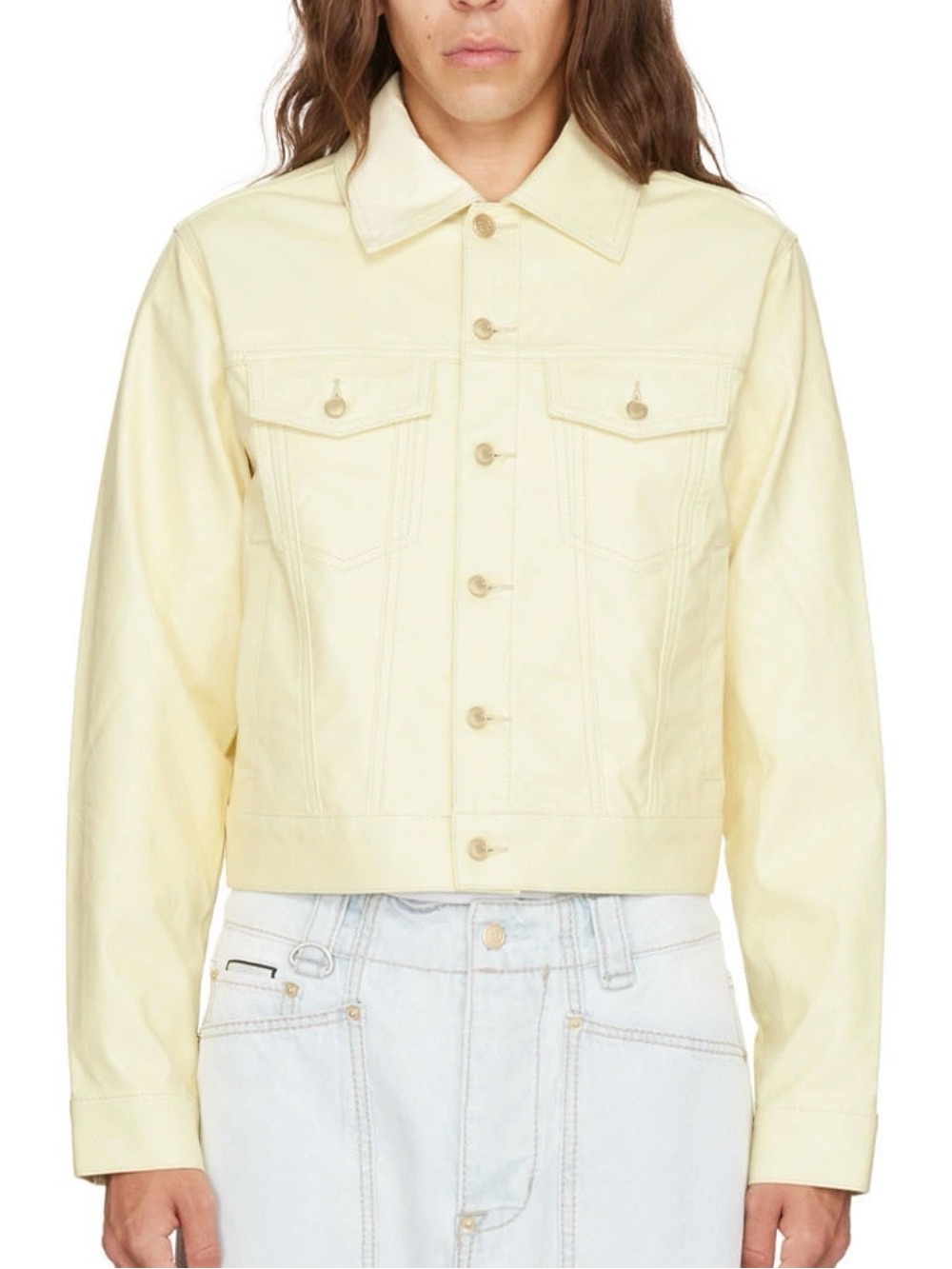 EYTYS SSENSE Exclusive Yellow Vegan Leather Jacket